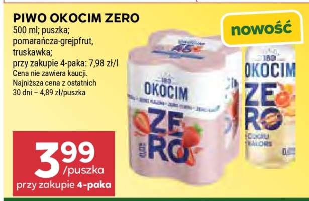 Piwo Okocim Zero