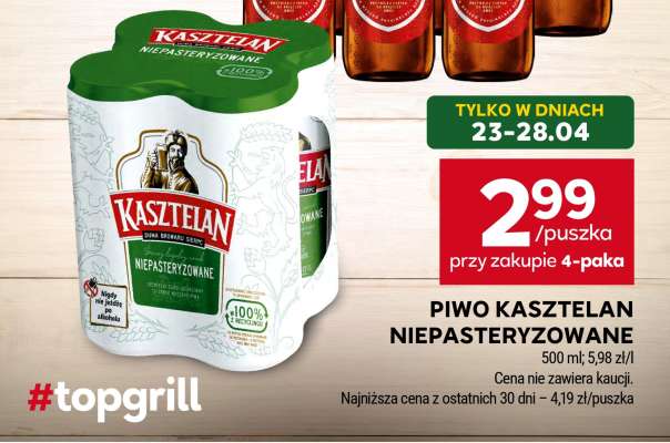 Piwo Kasztelan Niepasteryzowane