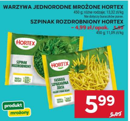 Szpinak rozdrobniony Hortex