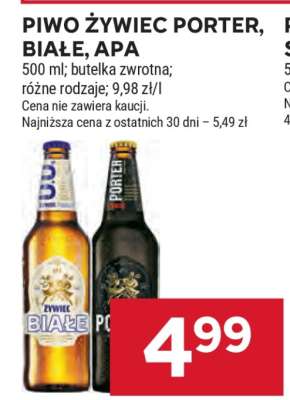 Piwo Żywiec Porter, Białe, APA