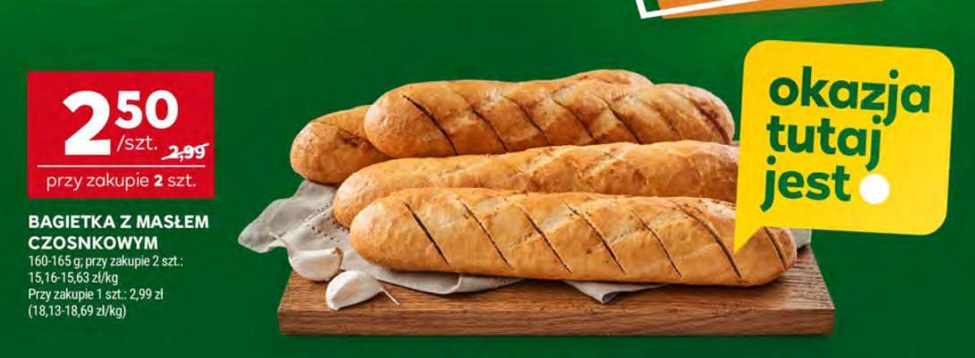 Bagietka z masłem czosnkowym