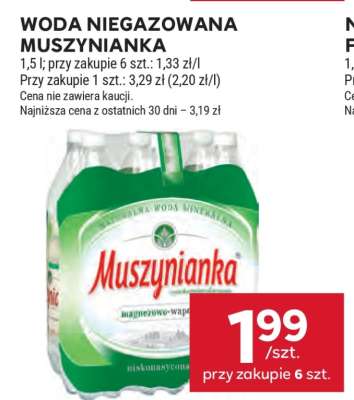 Woda niegazowana Muszynianka