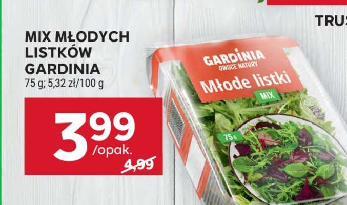 MIX MŁODYCH LISTKÓW GARDINIA