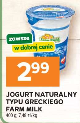 Jogurt naturalny typu greckiego Farm Milk