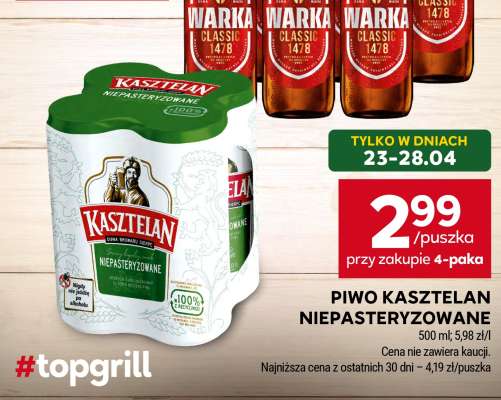 Piwo Kasztelan Niepasteryzowane