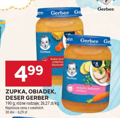 Zupka, Obiadek, Deser Gerber