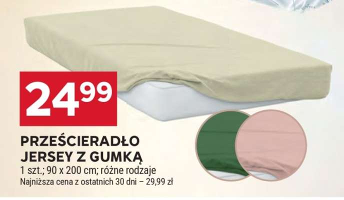 Prześcieradło jersey z gumką