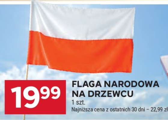 Flaga narodowa na drzewcu