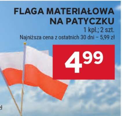 Flaga materiałowa na patyczku