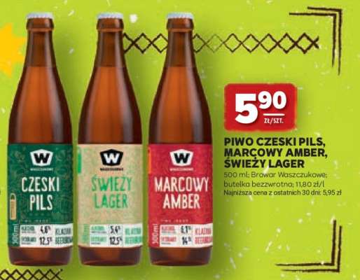 Piwo Czeski Pils, Marcowy Amber, Świeży Lager