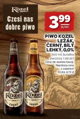 Piwo Kozel Leżák, Černý, Bílý, Lekhý, 0,0%
