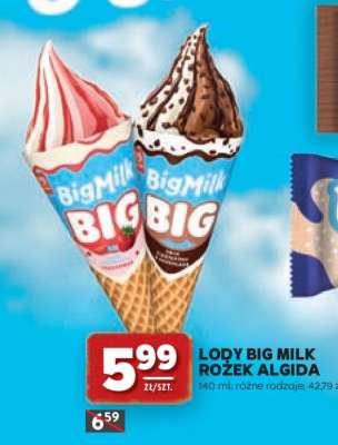 Lody Big Milk Rożek Algida