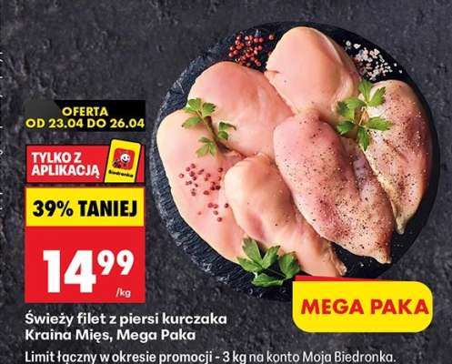 Świeży filet z piersi kurczaka Kraina Mięs, Mega Paka