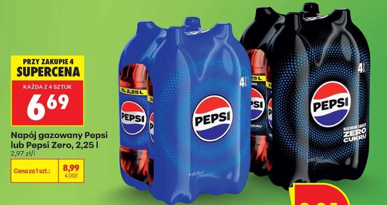 Napój gazowany Pepsi lub Pepsi Zero, 2,25 l