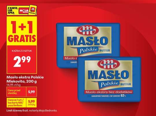 Masło Ekstra Polskie Mlekovita , 200 g