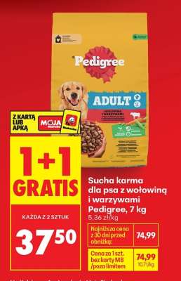 Sucha karma dla psa z wołowiną i warzywami Pedigree, 7 kg