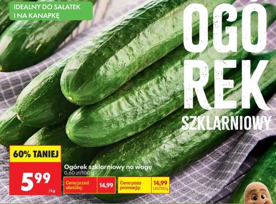 Ogórek szklarniowy na wage