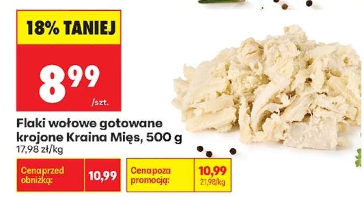 Flaki wołowe gotowane krojone Kraina Mies 500 g