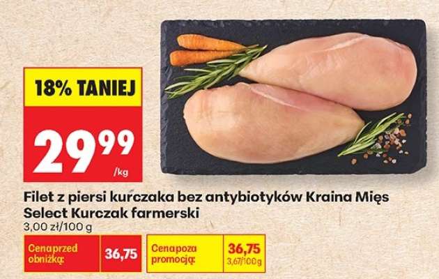 Filet z piersi kurczaka bez antybiotyków Kraina Mięs Select Kurczak farmerski