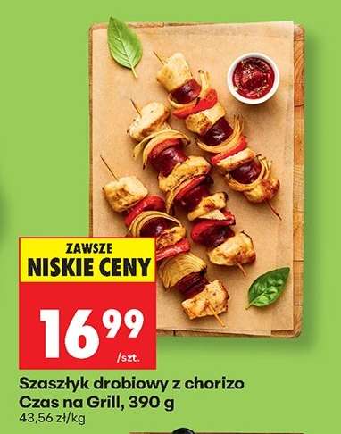 Szaszłyk drobiowy z chorizo Czas na Grill 390 g