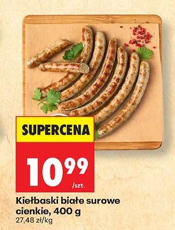 Kiełbaski białe surowe cienkie, 400 g