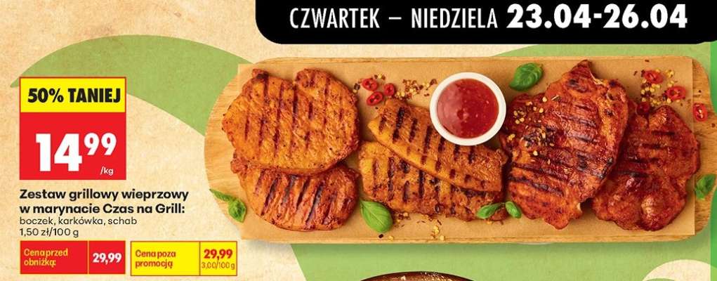Zestaw grillowy wieprzowy w marynacie Czas na Grill