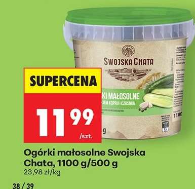 Ogórki małosolne Swojska Chata, 1100 g/500 g