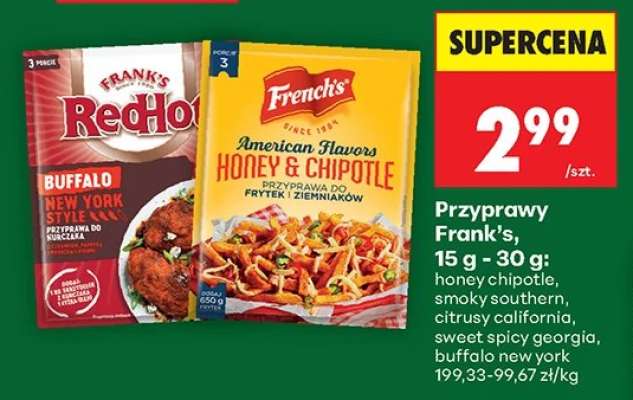 Przyprawy Frank's, 15 g - 30 g