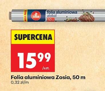 Folia aluminiowa Zosia, 50 m