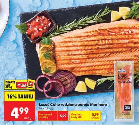 Łosoś Coho rodzinna porcja Marinero