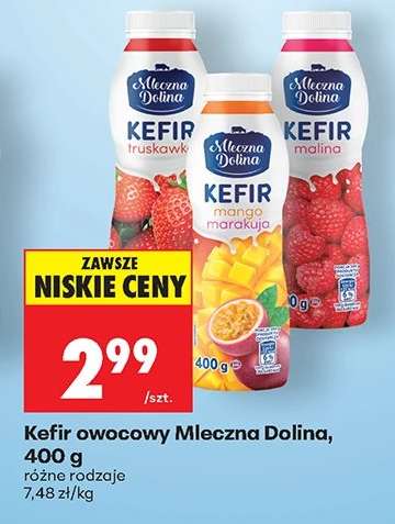 Kefir owocowy Mleczna Dolina, 400 g