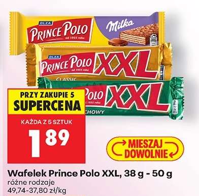 Wafelek Prince Polo XXL, 38 g - 50 g