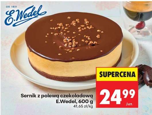 Sernik z polewą czekoladową E.Wedel, 600 g