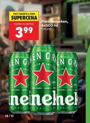 Piwo Heineken, 6x500 ml