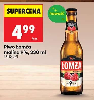 Piwo Łomża malina 9%, 330 ml