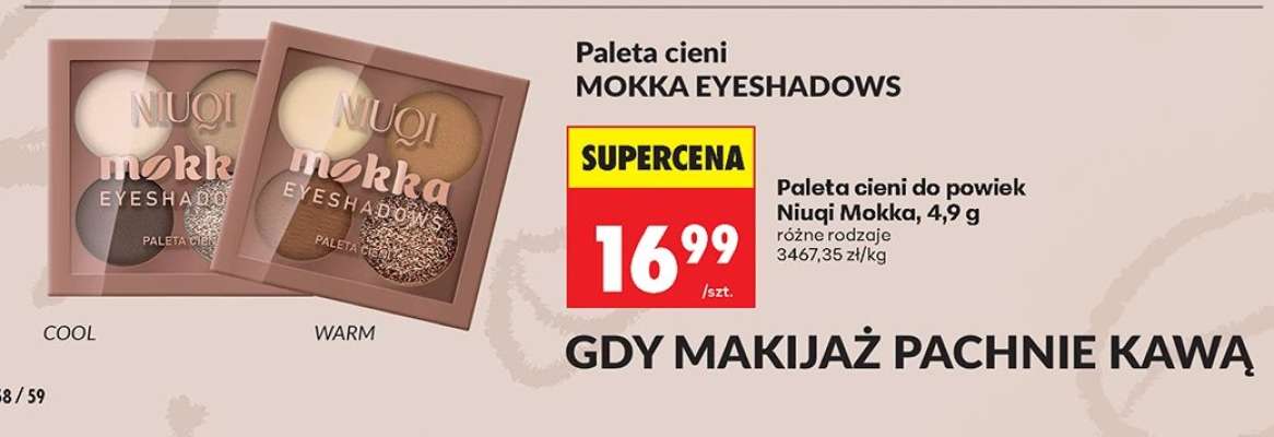 Paleta cieni do powiek Niuqi Mokka, 4,9 g