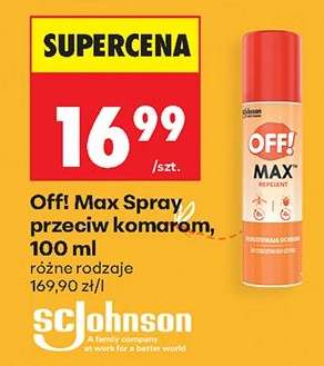 Off! Max Spray przeciw komarom, 100 ml
