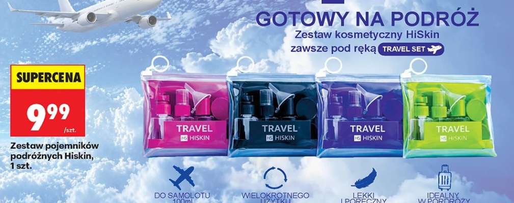 Zestaw pojemników podróżnych Hiskin, 1 szt.