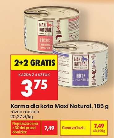 Karma dla kota Maxi Natural , 185 g