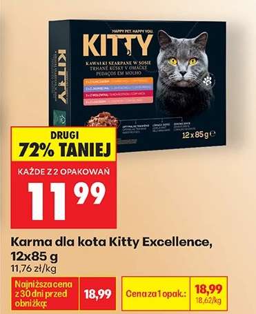 Karma dla kota Kitty Excellence, 12x85 g