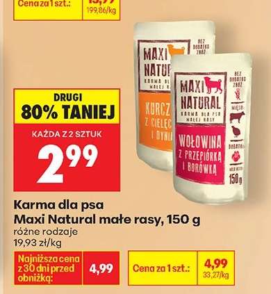 Karma dla psa Maxi Natural małe rasy, 150 g