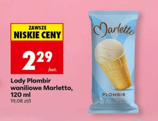 Lody Plombir waniliowe Marletto, 120 ml