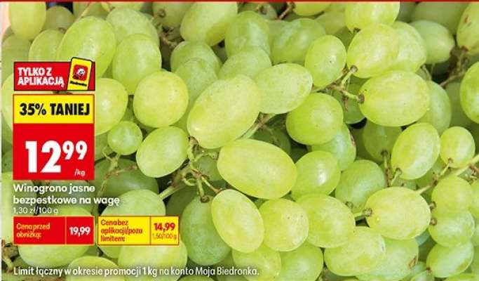 Winogrono jasne bezpestkowe na wagę