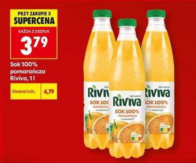 Sok 100% pomarańcza Riviva, 1l