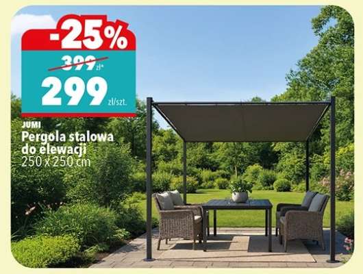 Pergola stalowa do elewacji