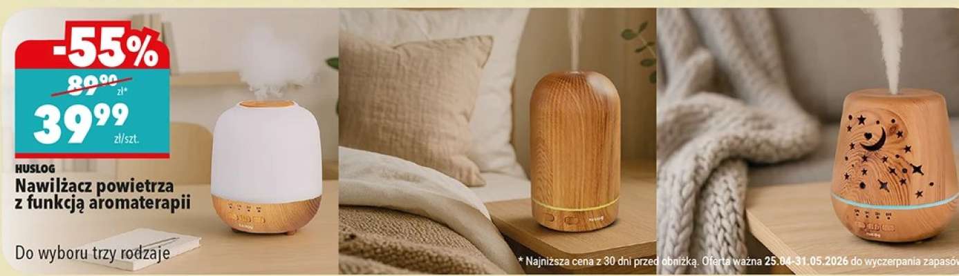 Nawilżacz powietrza z funkcją aromaterapii