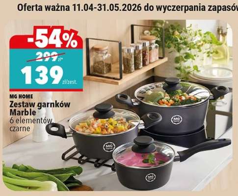 zestaw garnków Marble