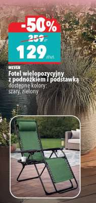 Fotel wielopozycyjny z podnóżkiem i podstawką