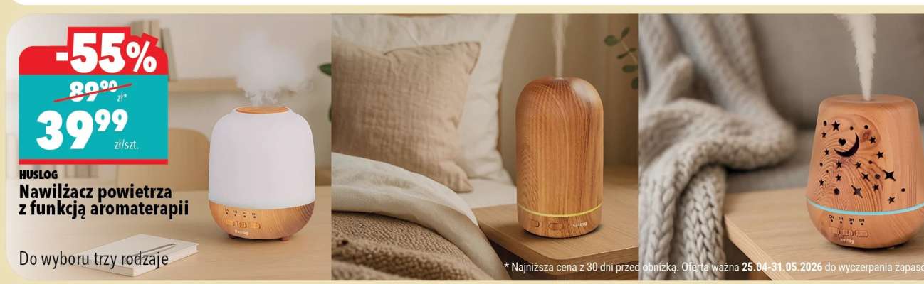 Nawilżacz powietrza z funkcją aromaterapii