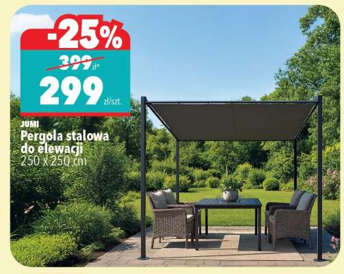 Pergola stalowa do elewacji